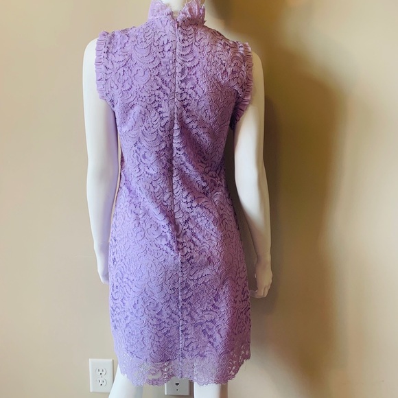 Sandro Paris Golda Lilac Mini Dress. - Picture 6 of 8